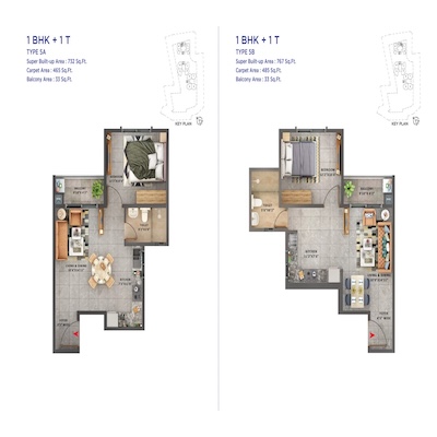 Unit Plan - 1BHK